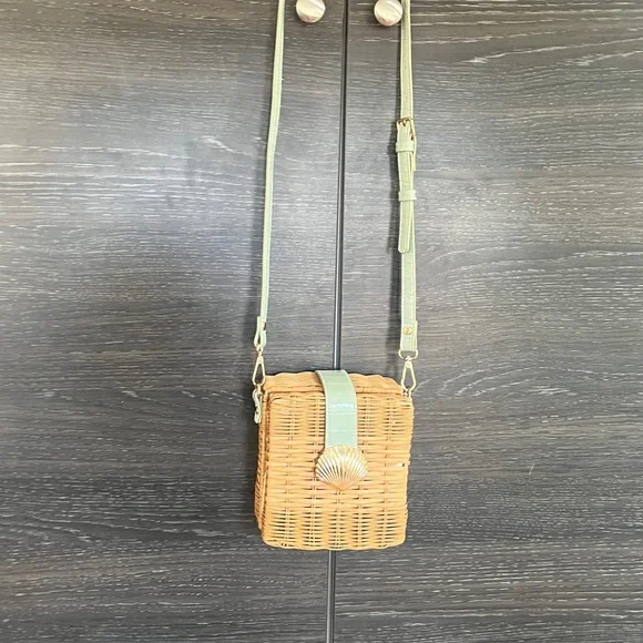 Top Shop Woven Wood Bag - Picture 7 of 11
